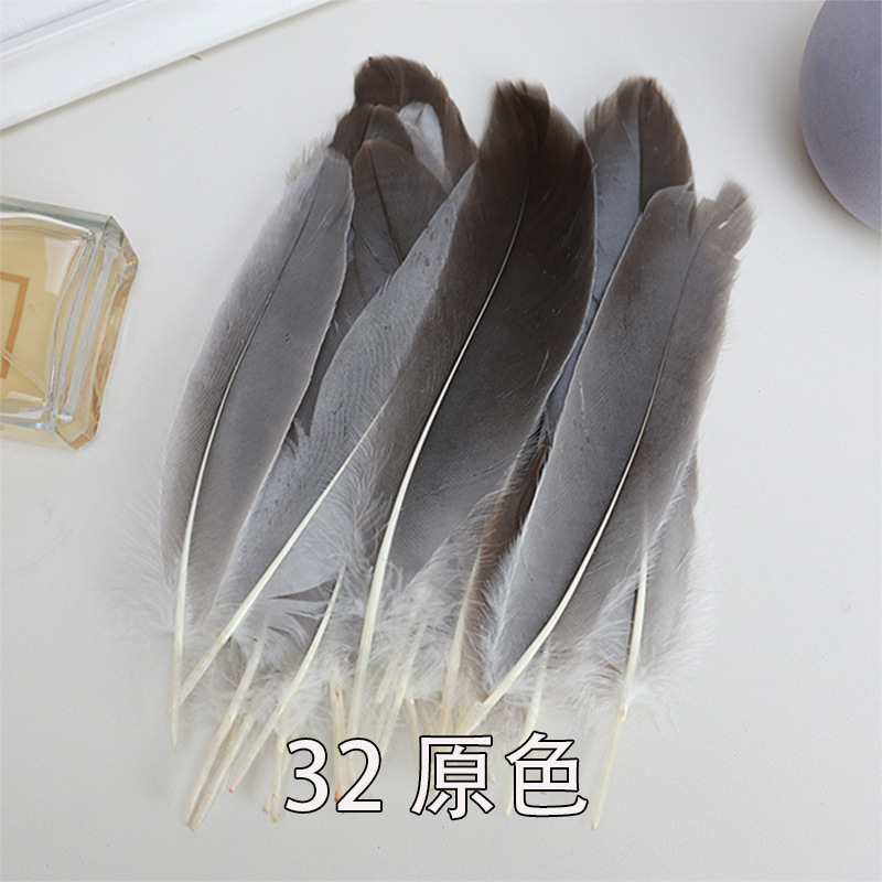 羽毛批发马卡龙鹅毛幼儿园手工diy彩色羽毛大飘装饰美术课材料详情18