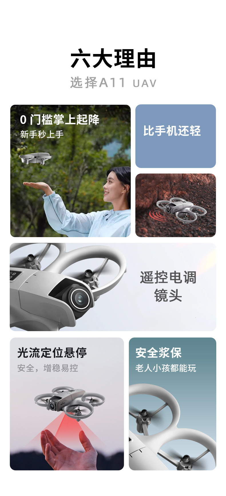 A11 UAV mini aerial photography drone student training aircraft optical flow positioning intelligent toy remote control aircraft pic 3