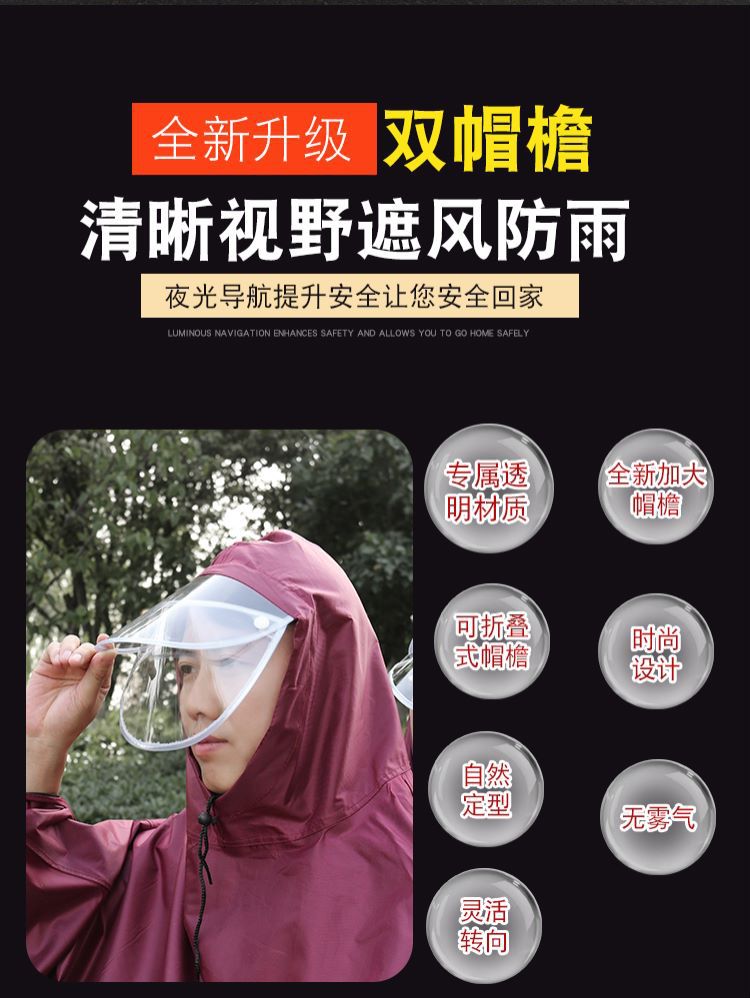 代驾专用雨衣加厚男女款摩托电瓶车双人加大长款全身防暴雨雨披详情3