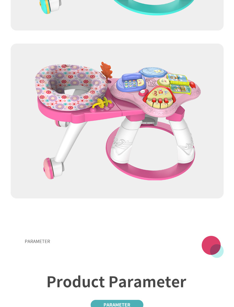 Baby three-in-one multi-functional rotating game table toy, early education and enlightenment learning table for newborns aged 1-3 pic 16