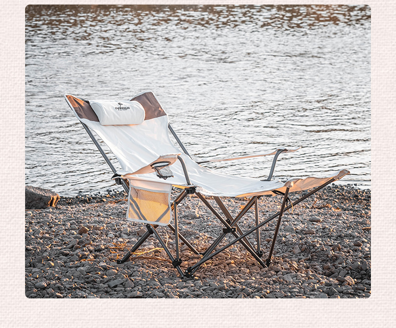 Factory direct sales of outdoor camping dual-purpose folding chairs with pillows and portable folding park lounge chairs in stock pic 17
