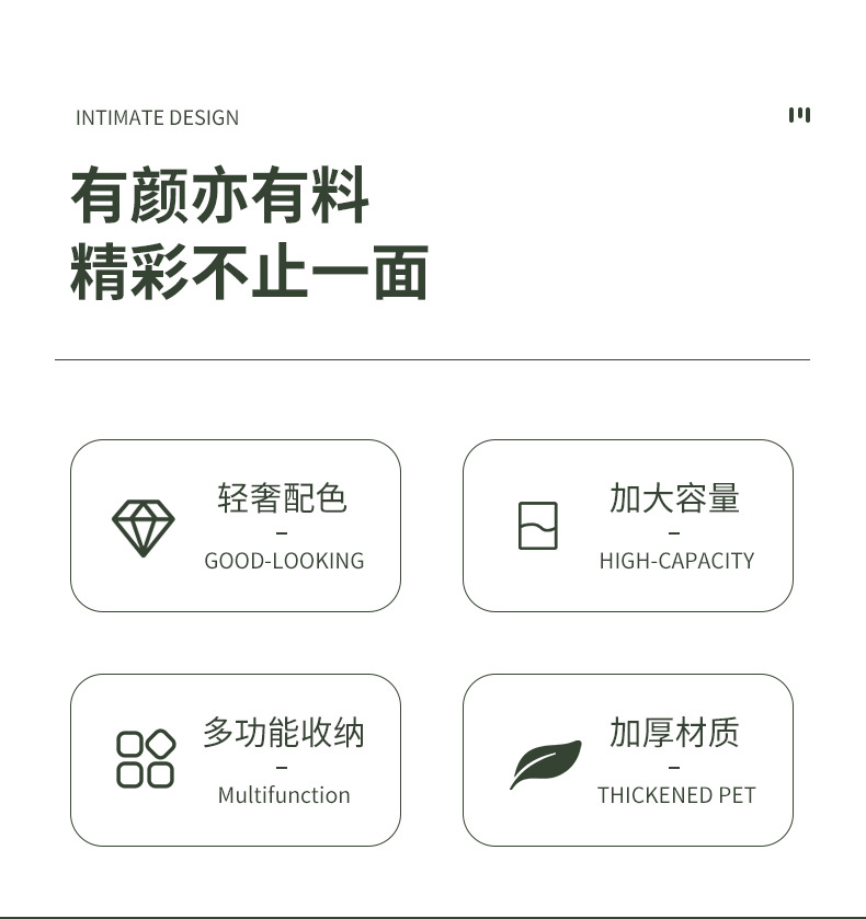 Y ZT8888 Light luxury transparent cosmetics storage box, dressing table, bathroom desktop shelf, home storage box pic 2