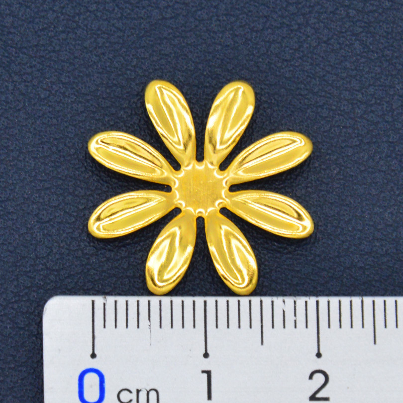 diy金属饰品花瓣 八瓣铁花片 26/30mm 八叶花片 多叶花托详情1