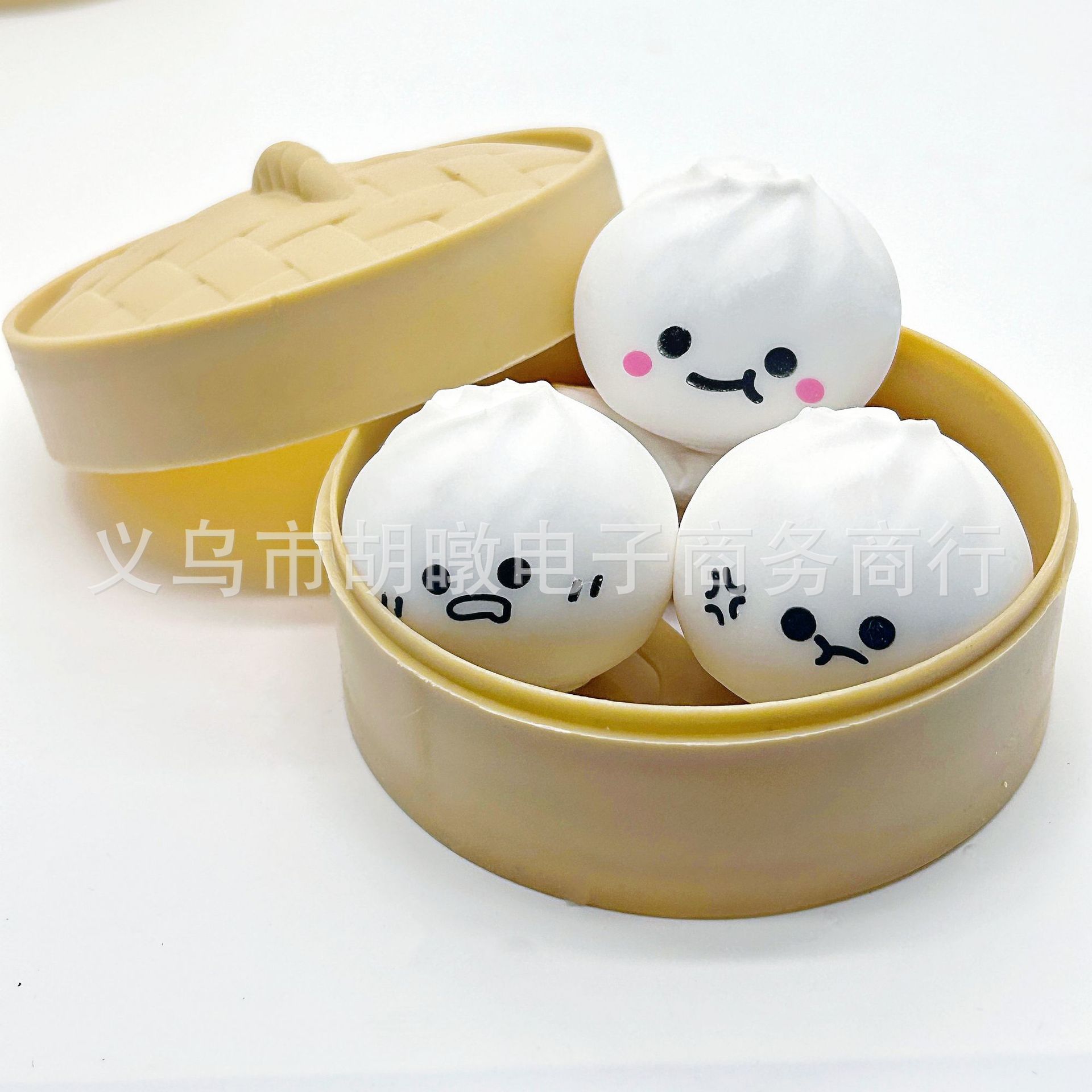 New simulation stress-relieving flour mini expression xiaolongbao, cute slow rebound stress-relieving toy, student small gift pic 5
