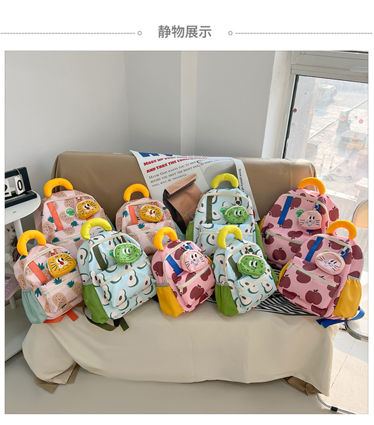 幼儿园儿童双肩包男童大容量背包2024新款可爱女孩拼色小书包外出详情32