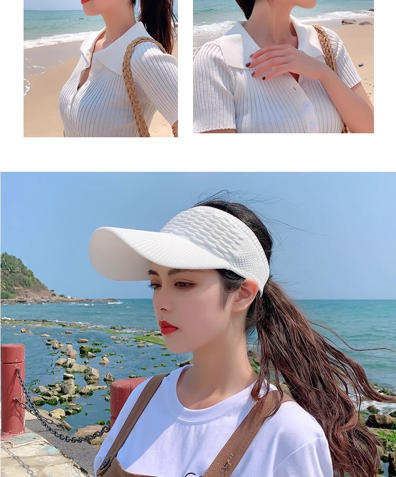 Summer sun hat for women, 2025 new style running sun protection cap, wide-brimmed sports cap, spring and autumn open-top sun hat pic 16