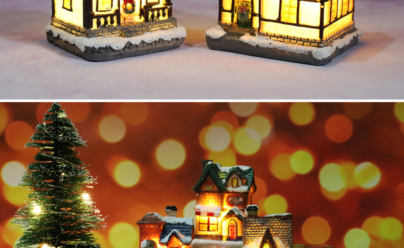 Christmas decorations, resin luminescent micro-landscape small houses, Christmas decorative small ornaments, gifts and supplies pic 14