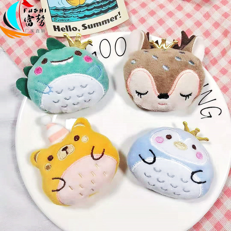 Plush creative cartoon doll brooch, Stardee, Duffy Bear, Tony Cat, Lina Belle doll head decoration accessories pic 21