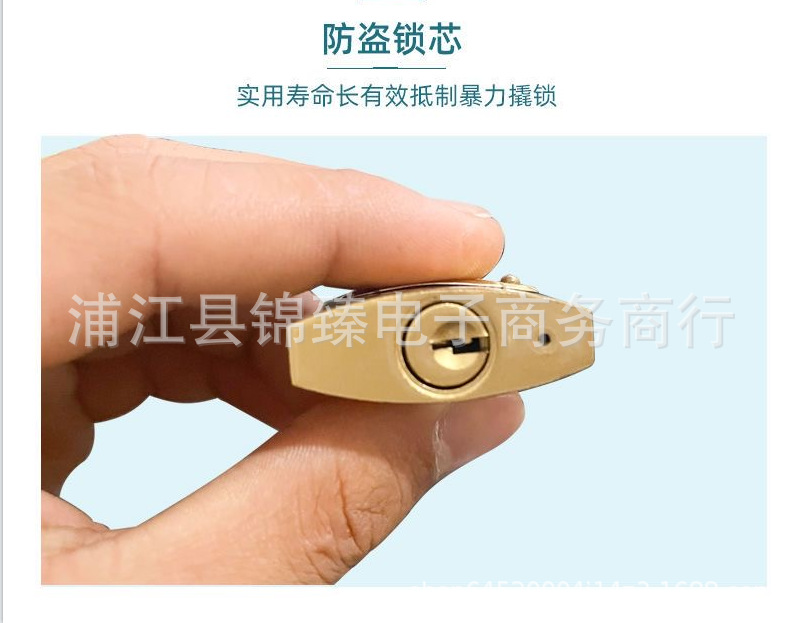 工厂直销仿铜锁一字锁挂锁单开通开家用锁具大门锁防盗迷你小锁头详情11