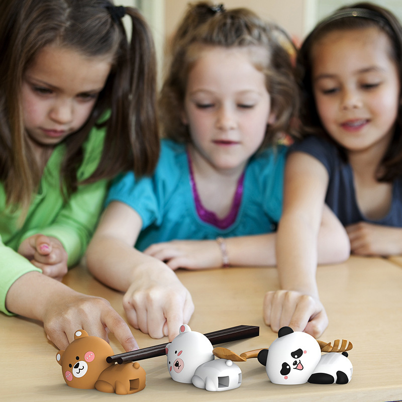 宝宝训练筷 专业儿童练习筷 卡通虎口辅助筷 二合一儿童筷子垫详情5