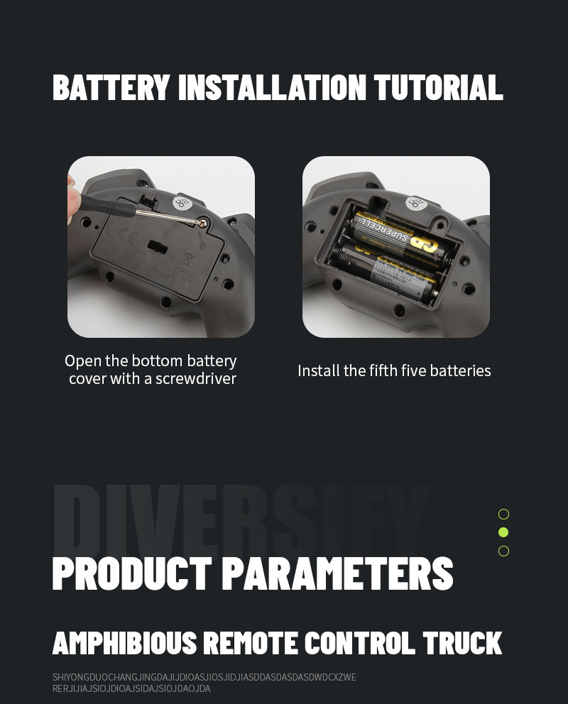 跨境两栖射水车儿童遥控玩具自动喷水互动攀爬越野车电动汽车详情18