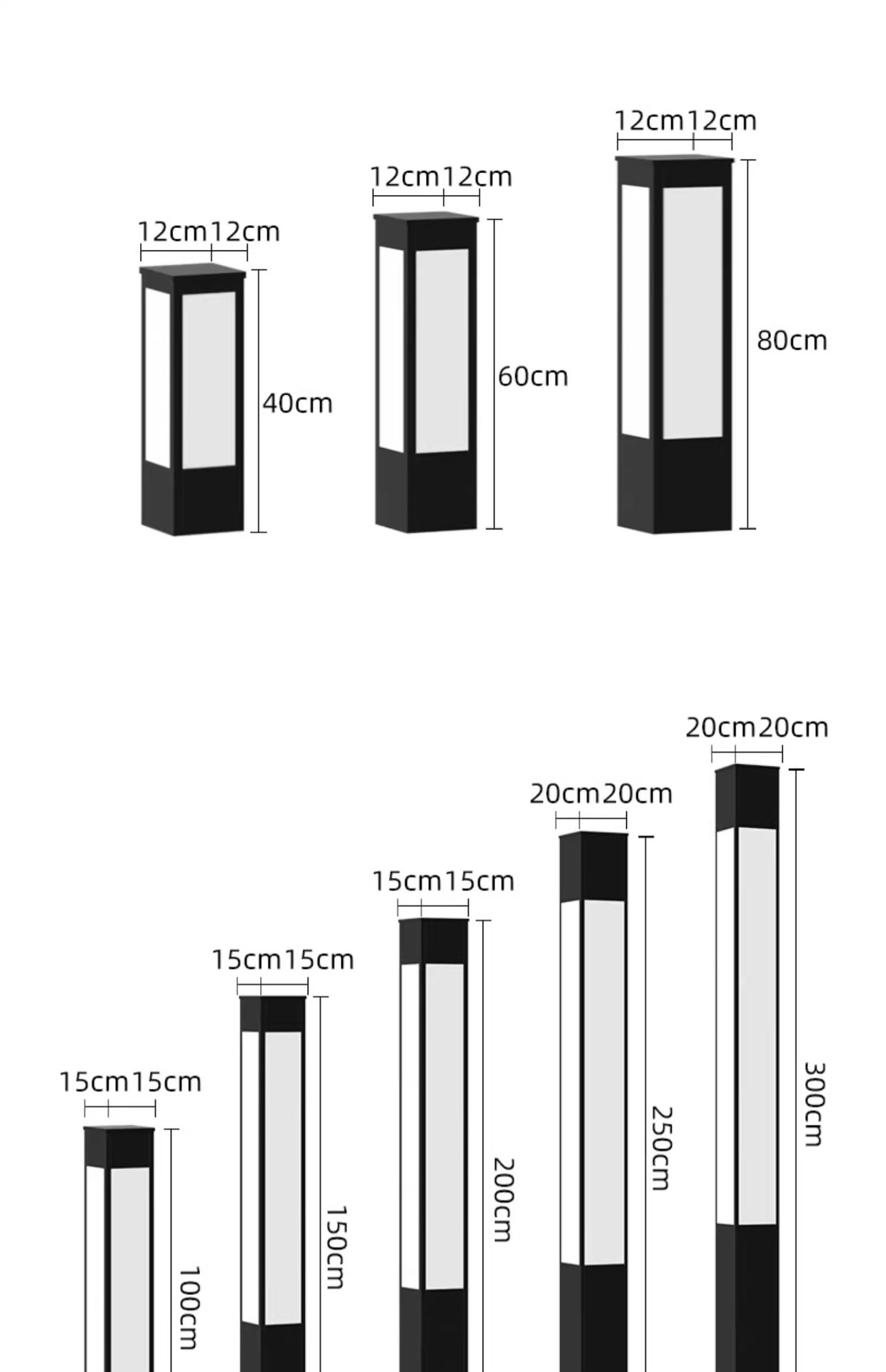 不锈钢户外景观灯柱小区路灯别墅花园庭院灯公园防水高杆灯草坪灯详情21
