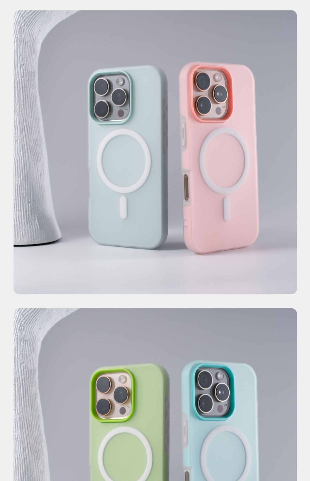 适用iPhone16多巴胺果冻磁吸手机壳苹果15promax肤感磨砂保护套14详情5