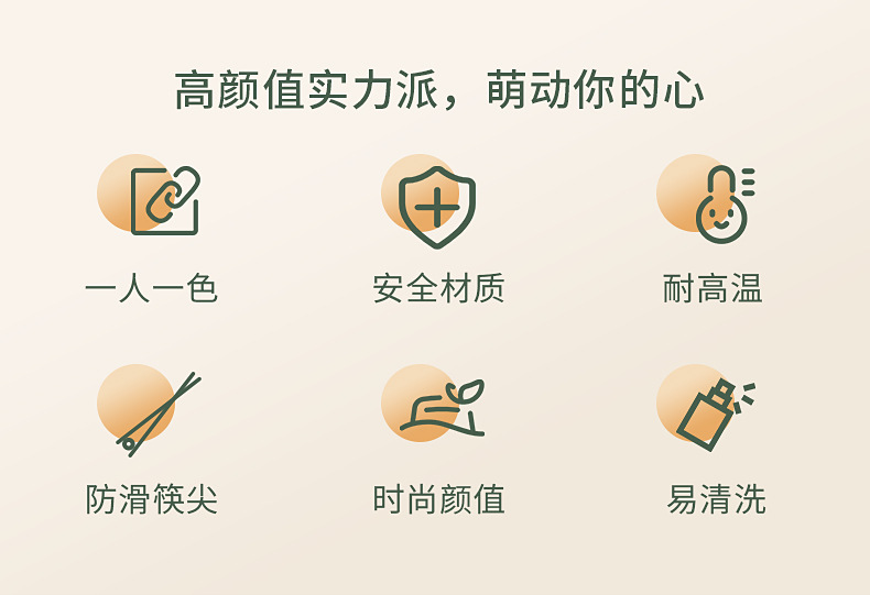 Kangbach chopsticks are high-temperature resistant, anti-slip, anti-mold and anti-yellowing for household use. One person, one chopstick, dedicated to a specific person. High-quality alloy chopsticks with high appearance standards pic 2