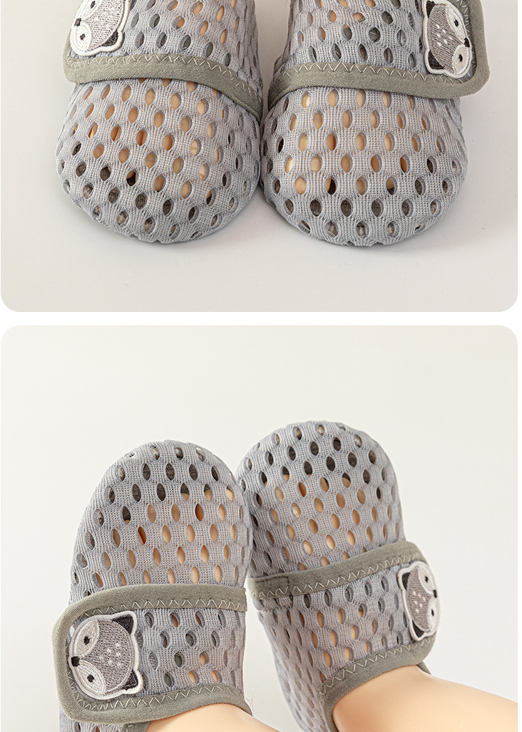 宝宝夏季地板袜魔术贴防滑隔凉儿童网眼鞋袜婴儿男女童室内学步鞋详情12