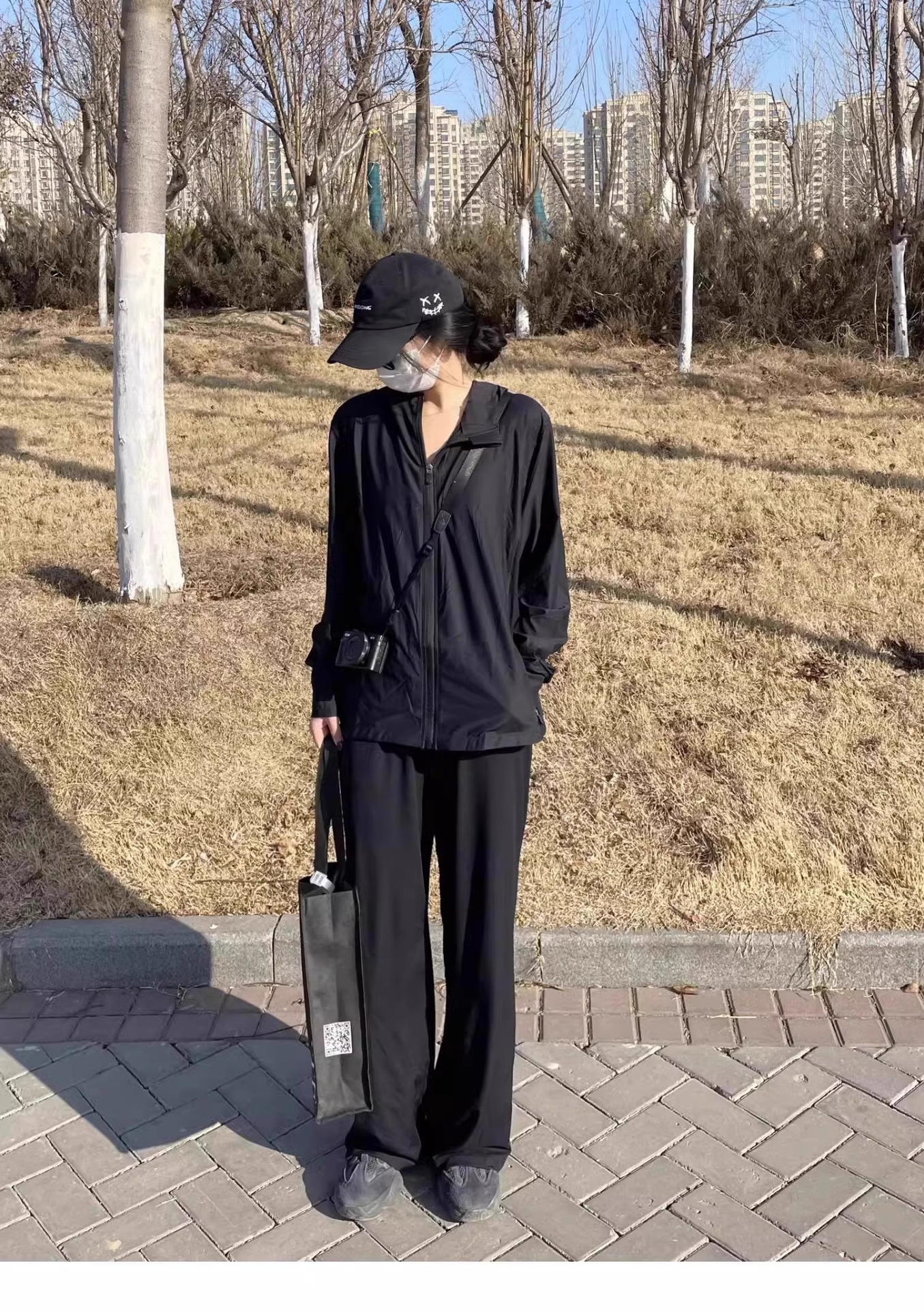 Ice silk hooded sun-protective clothing, thin outdoor wear, sun-protective clothing for women, loose summer 2025 new style cardigan pic 7