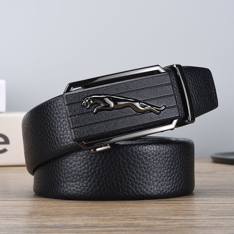 皮带男士头层纹牛皮合金自动扣真皮腰带高级感百搭裤腰带批发现货详情10