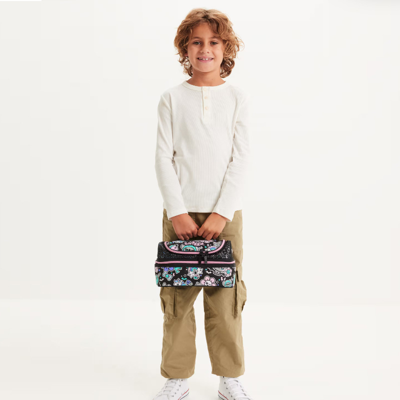 Australia nuevo Smiggle mochila de escuela primaria y secundaria gran capacidad mochila de dibujos animados para niños doble bolsa de pluma pic 20