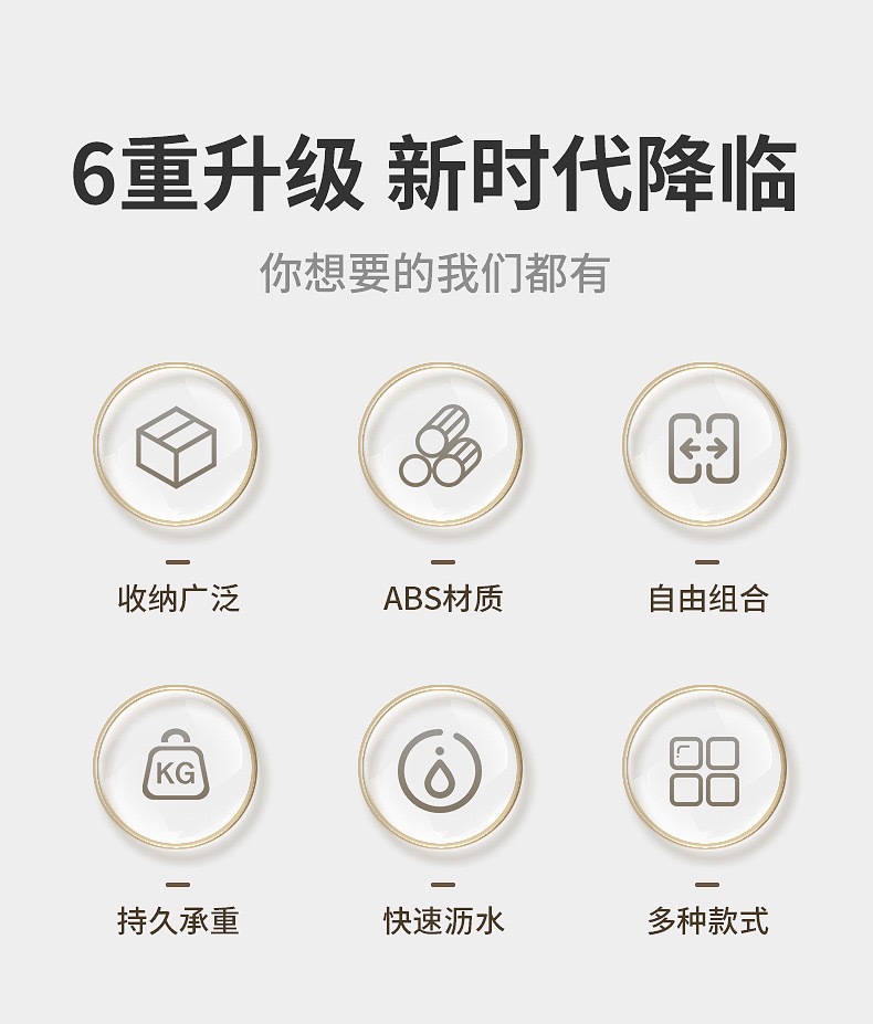 跨境厨房海绵架沥水架洗洁精整理多功能抹布架杆台面收纳置物架详情2