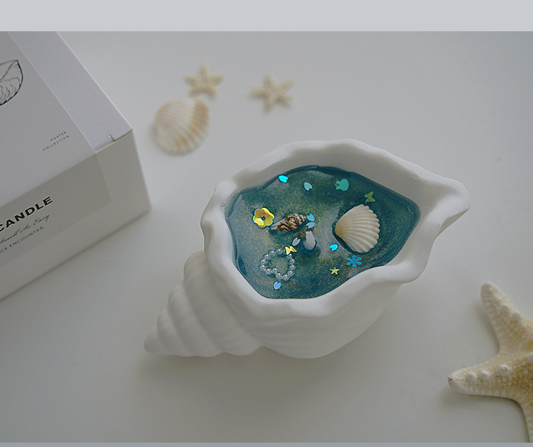 海螺香薰蜡烛果冻造型手工香氛摆件创意礼物氛围灯LED蜡烛灯照明灯饰详情30