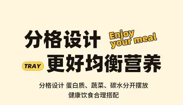 跨境不锈钢分格餐盘学生儿童饮食均衡盘大人减脂盘三格圆盘不串味详情9