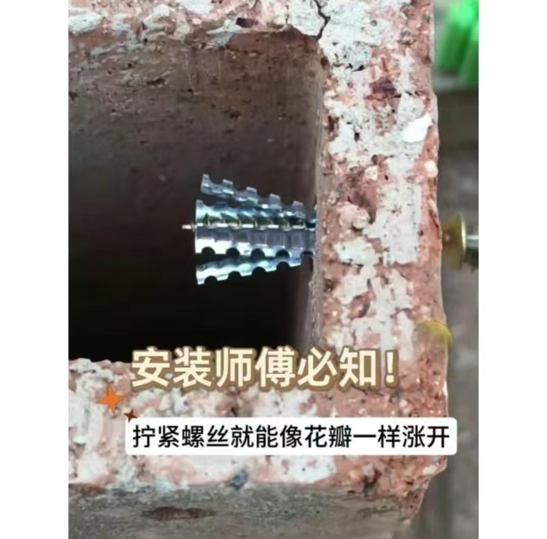 铁锯齿壁虎膨胀螺丝金属膨胀管钉防松水泥墙轻质砖膨胀管钉圣诞树详情6