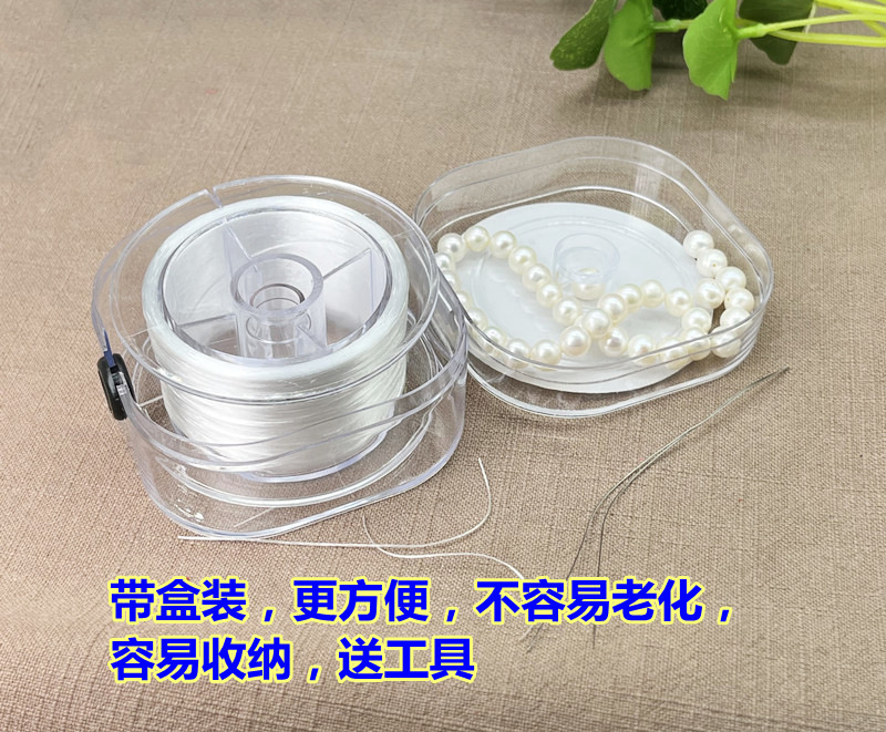 Imported wear-resistant bead-threading rubber band bracelet string, pearl and cultural plaything crystal elastic string, ultra-fine Buddhist prayer bead string pic 14