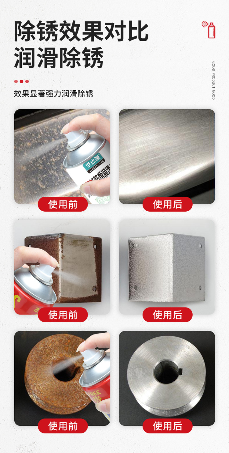 京达隆多功能防锈润滑剂除锈润滑消除异响门锁车链多用途松动剂详情13