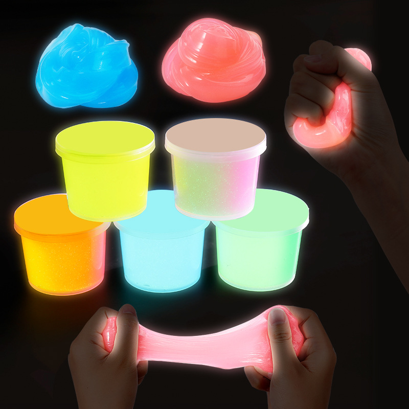 亚马逊爆款 星空水晶泥七彩小罐史莱姆混色起泡胶 slime 厂家批发详情10