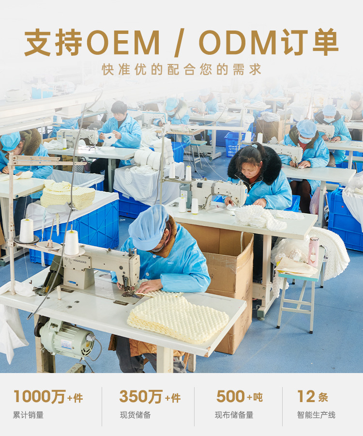 跨境热销纯棉儿童枕0-3-6-12岁宝宝分区枕头幼儿园小学生枕头厂家详情4