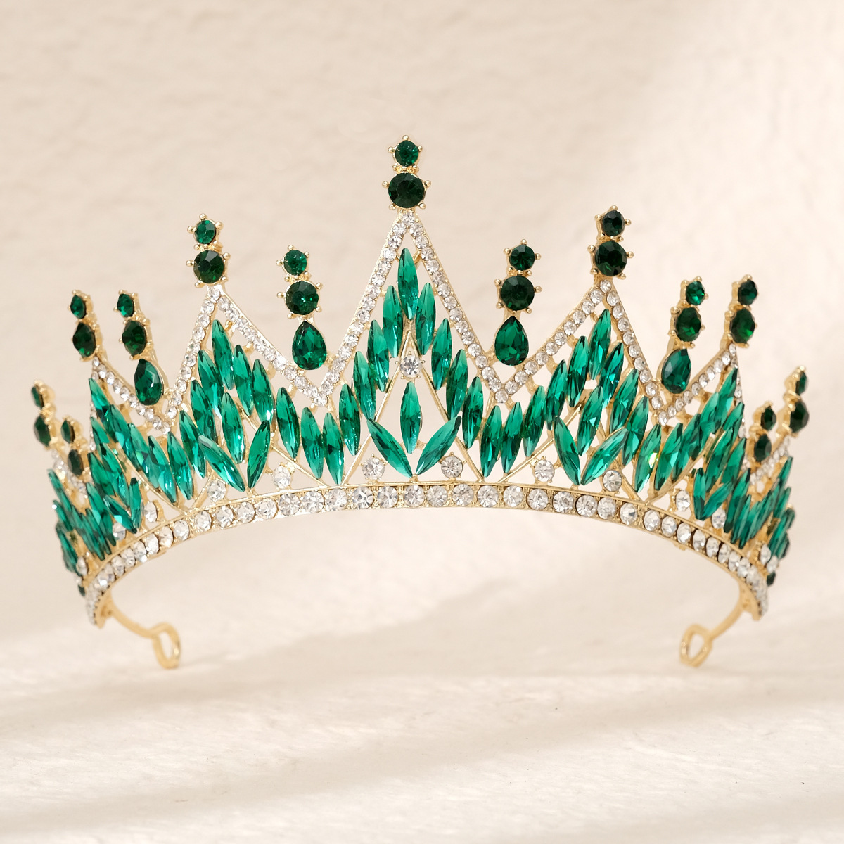 Crystal super glittering wedding dress, hair accessory, stage host, welcome, Baroque queen, bride, wedding headwear, crown pic 6