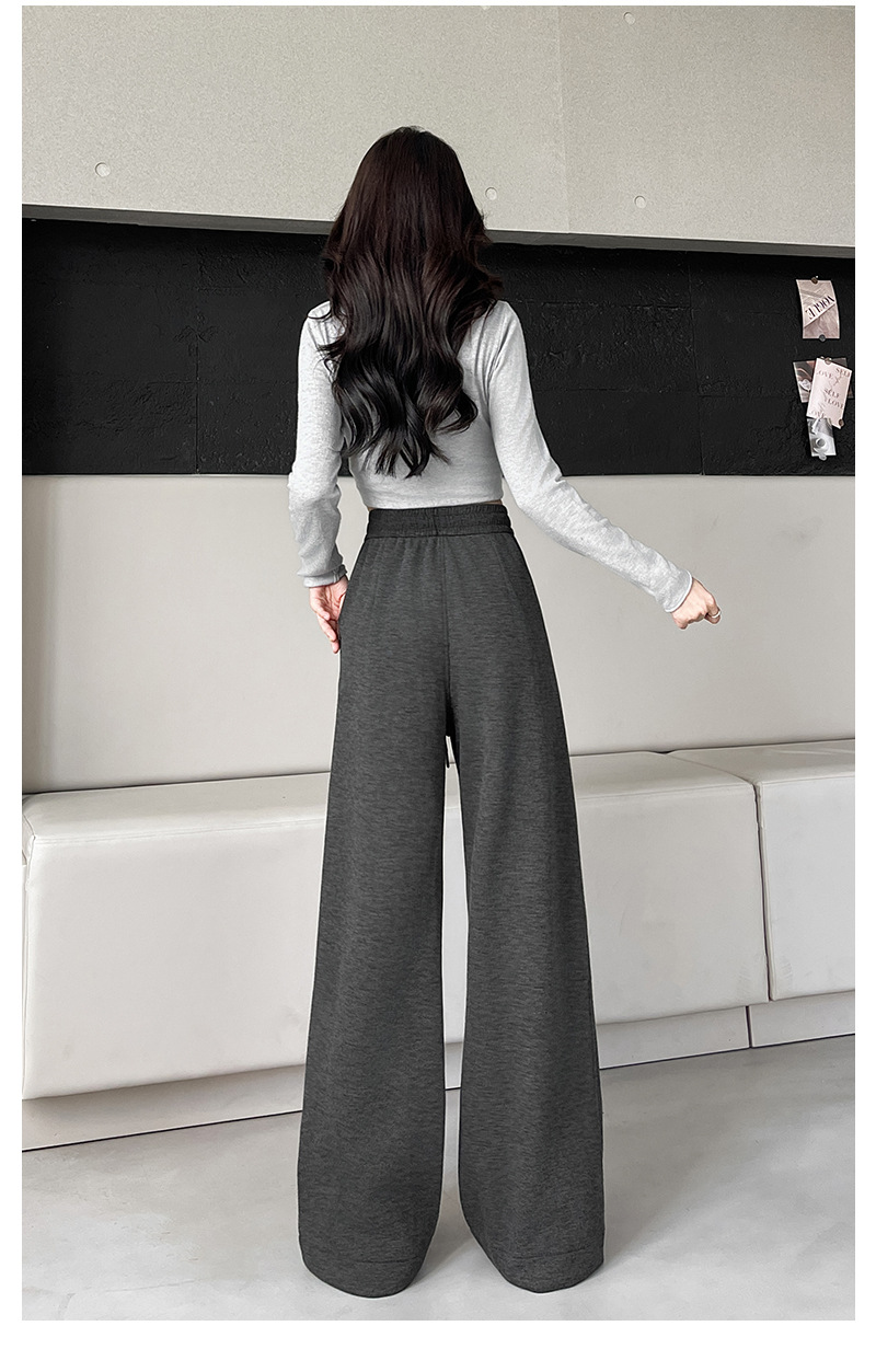 羊绒阔腿裤女秋冬季2025新款宽松直筒宽松垂感加绒加厚糯米休闲裤详情21