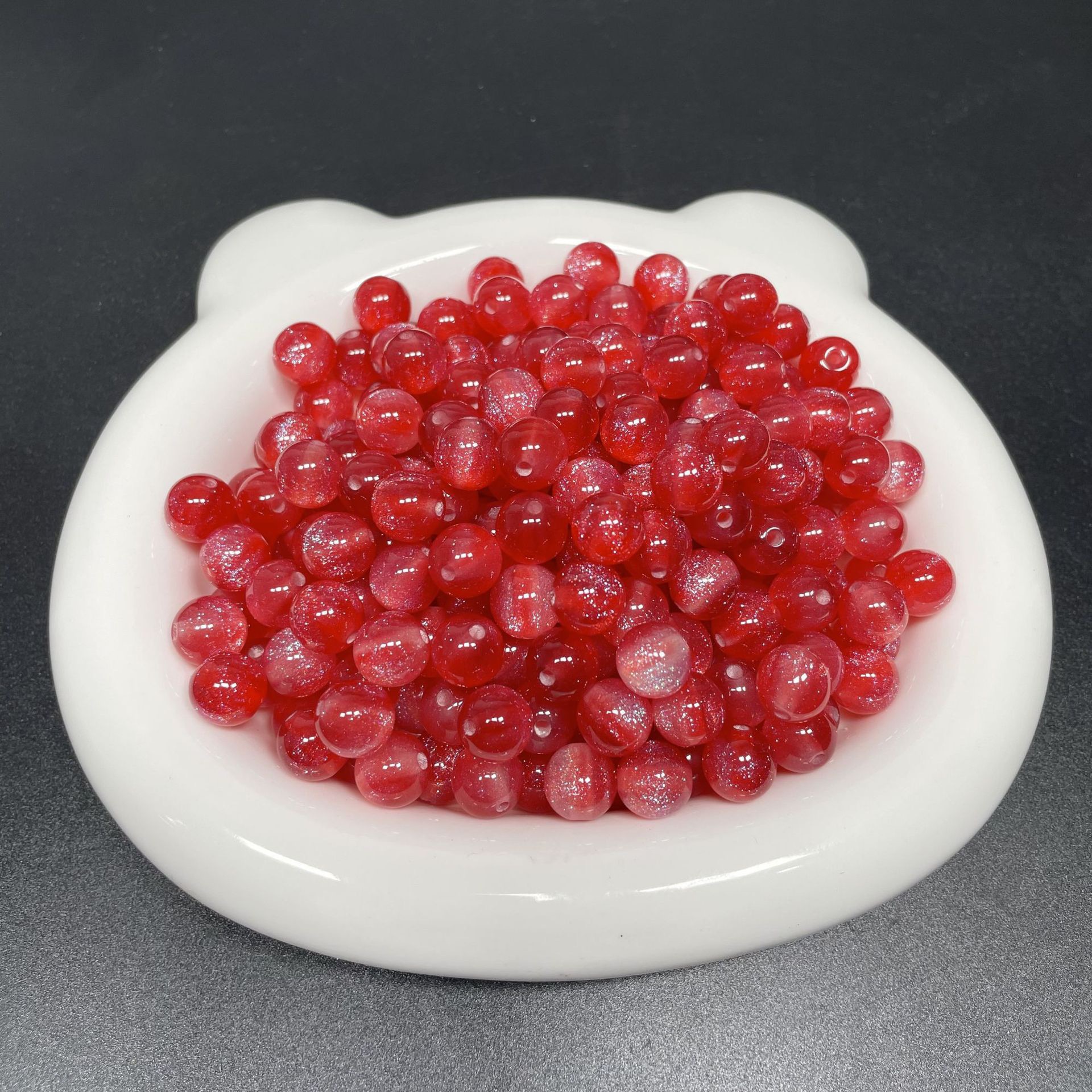 8/10/12mm resin fine Sparkling Starry Sky Mermaid Pearl resin imitation cat eye bead diy bracelet accessory pic 11