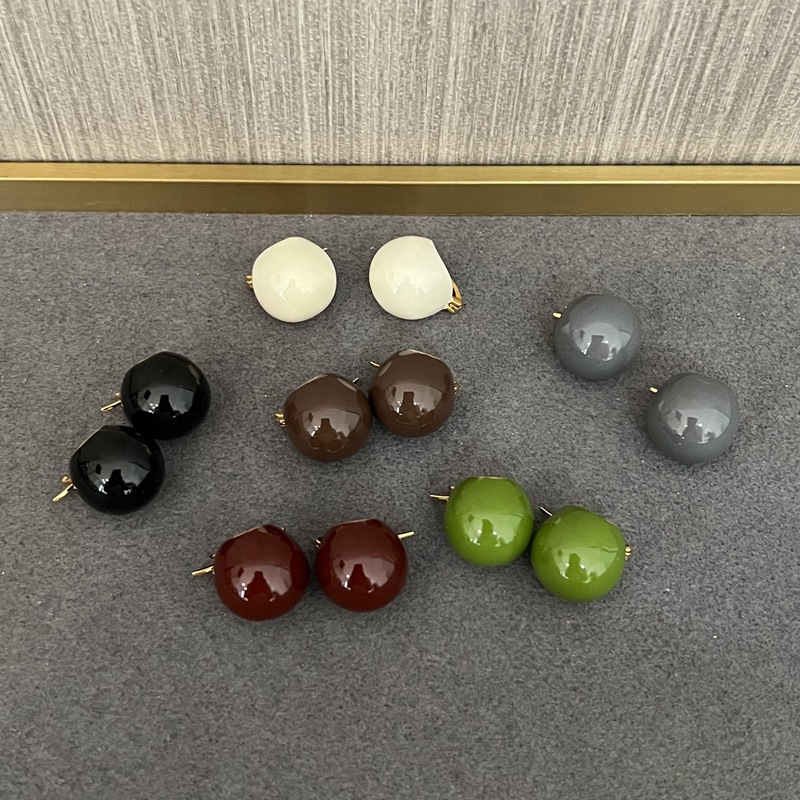 中式复古珐琅滴釉圆球耳环女轻奢高级感配饰小众925大气耳扣耳详情2