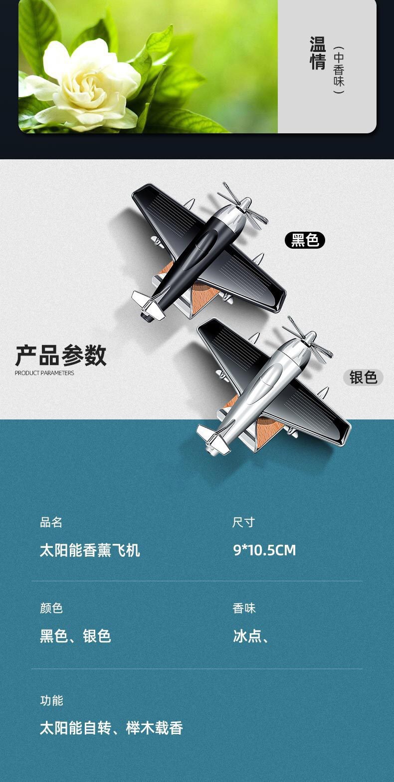 Car perfume, interior solid aromatherapy, car decoration, long-lasting light fragrance, high-end products, solar aircraft ornaments pic 8