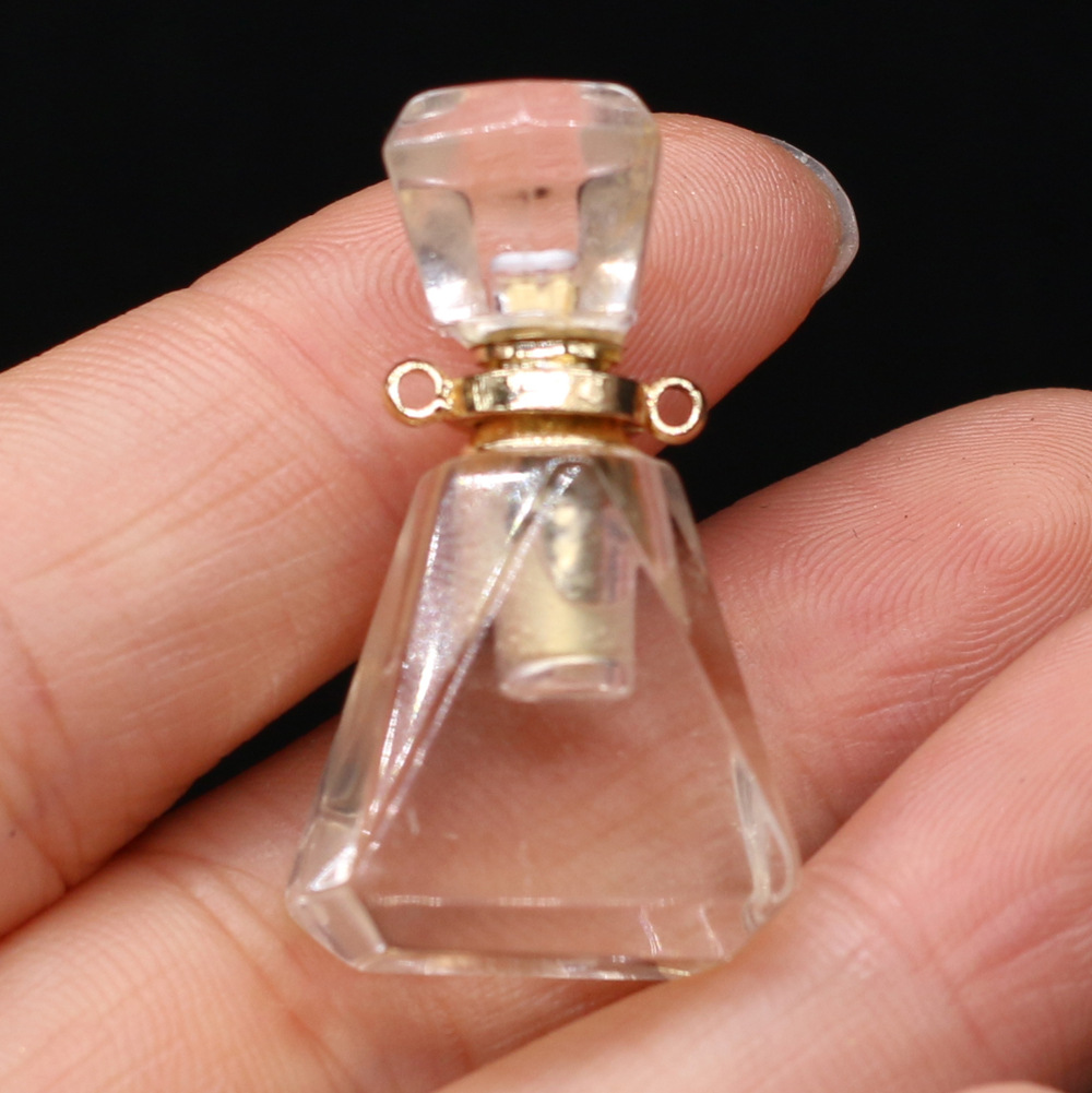 Exquisite natural semi-precious stone perfume bottles, white crystal, various shapes, DIY accessories, fashionable and exquisite wholesale production pic 58