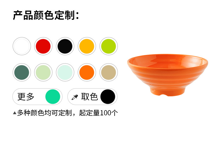 创意A5密胺仿瓷盘子火锅自助餐具菜馆花边圆碟商用饭酒店中国潮风详情18