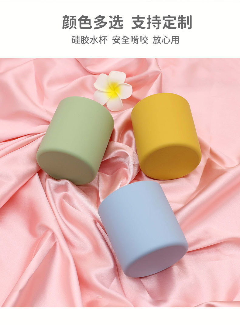 速卖通热销款6件套婴儿围兜餐圆碗勺叉分格餐盘辅食硅胶餐具套装详情9