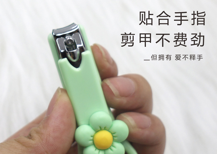 国潮熊猫等可爱指甲刀马卡龙色便携指甲剪防飞溅家用指甲钳成人学生美甲详情8