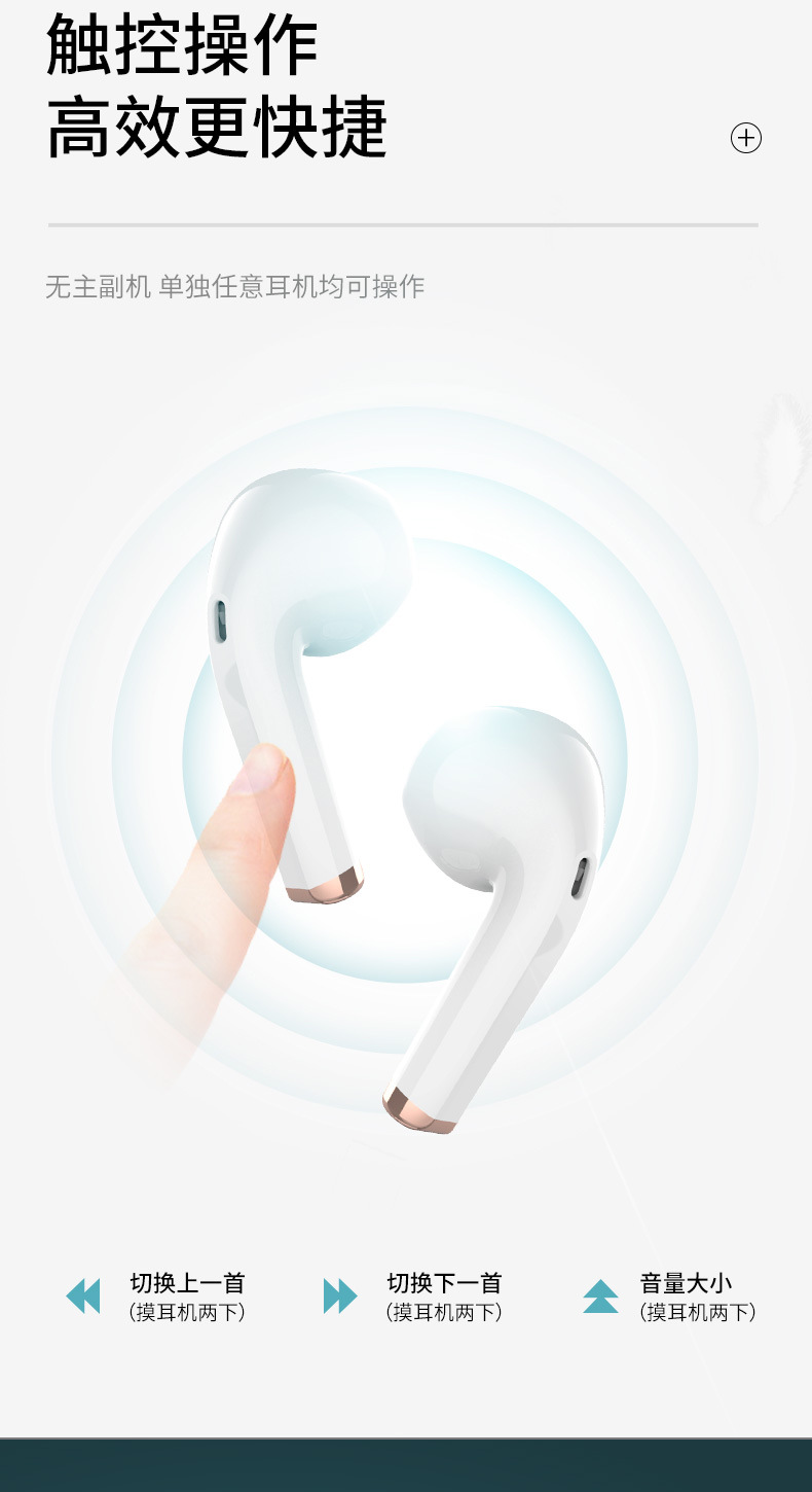Tech e-sports TWS Bluetooth headphones with noise-cancelling, sports and gaming, ultra-long battery life and HIFI sound quality, a cross-border bestseller pic 5