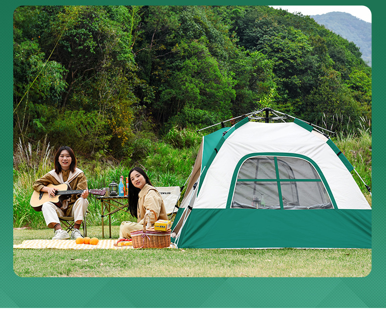 户外野营折叠全自动帐篷三四人沙滩简易速开双人防雨露雨伞多功能便携帐篷详情12