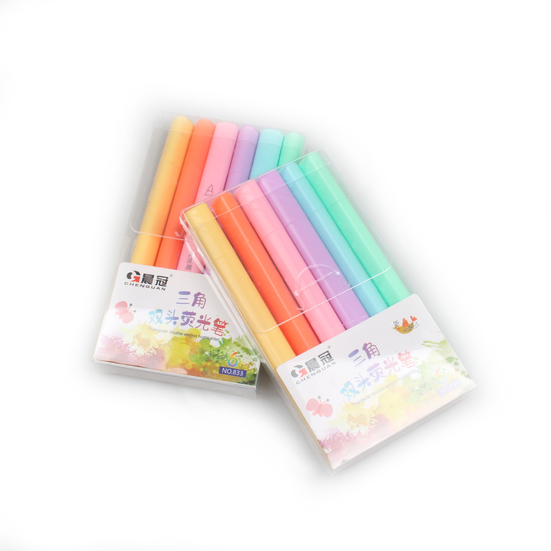 直供双头三角荧光笔儿童绘画DIY手账标记记号笔详情1