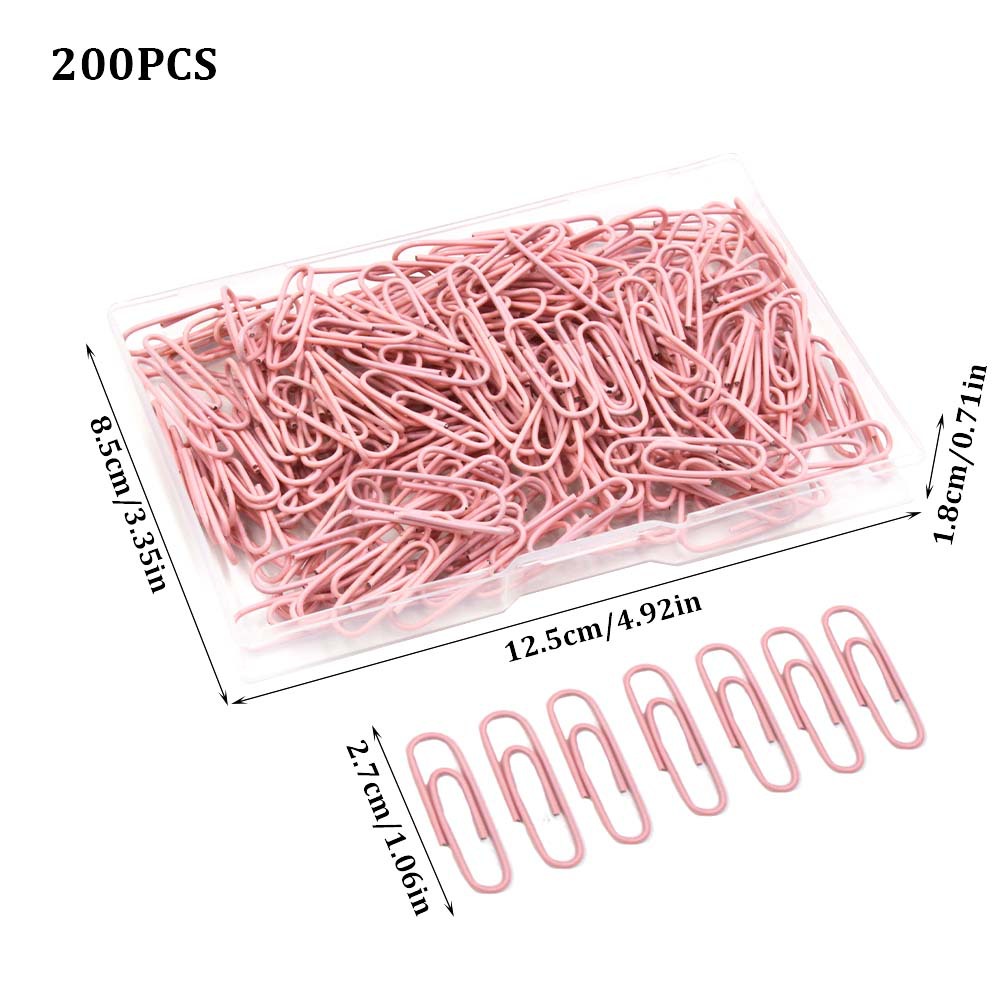 批发200枚/盒38MM彩色包塑回形针收纳文具回旋别针书签试卷标记曲别针详情9