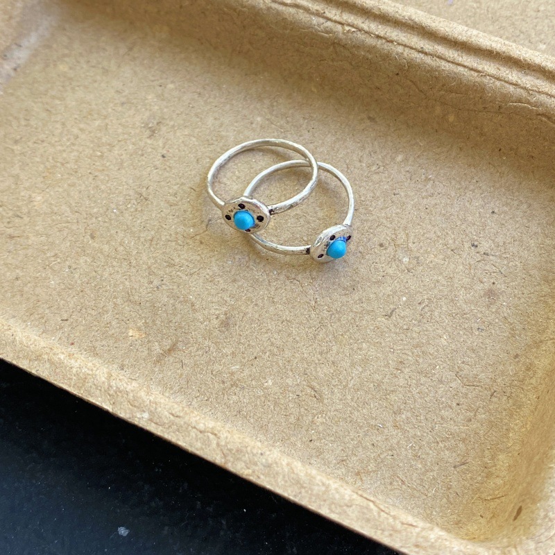 韩国小众mars25同款做旧太阳花戒指小众设计简约精致叠戴指环手饰详情6