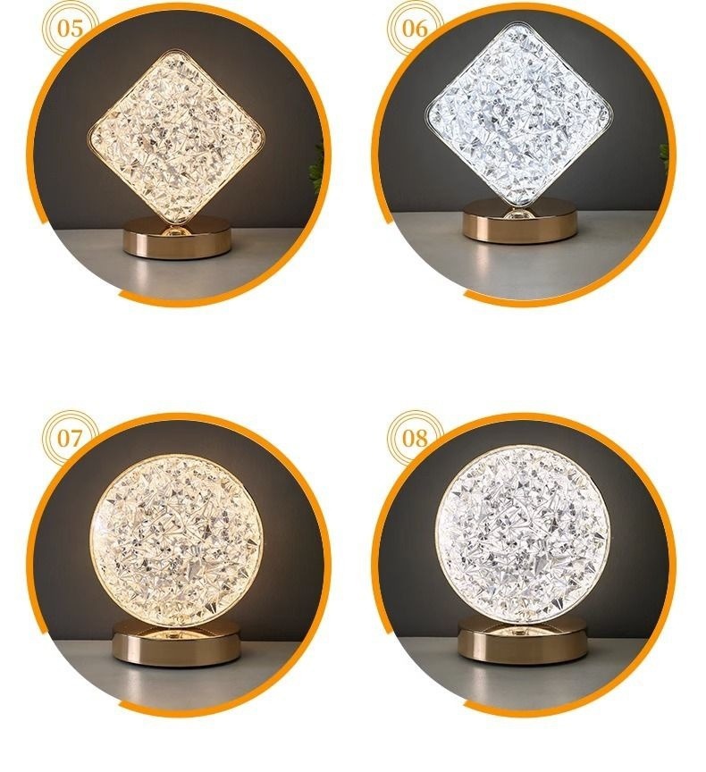 Cross-border star and moon decoration, charging eye-protecting desk lamp, atmosphere bedroom, convenient touch bedside lamp, creative night light pic 5