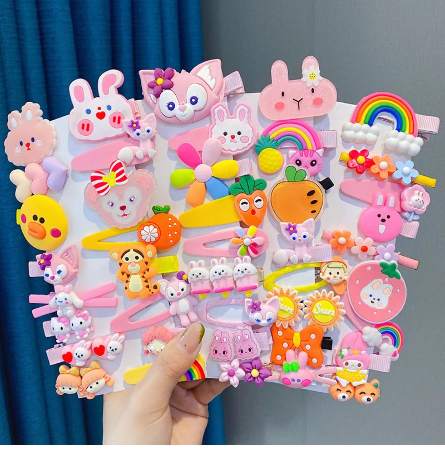 儿童多巴胺发夹宝宝可爱小发卡刘海夹女童bb夹头饰蝴蝶结发饰批发详情17