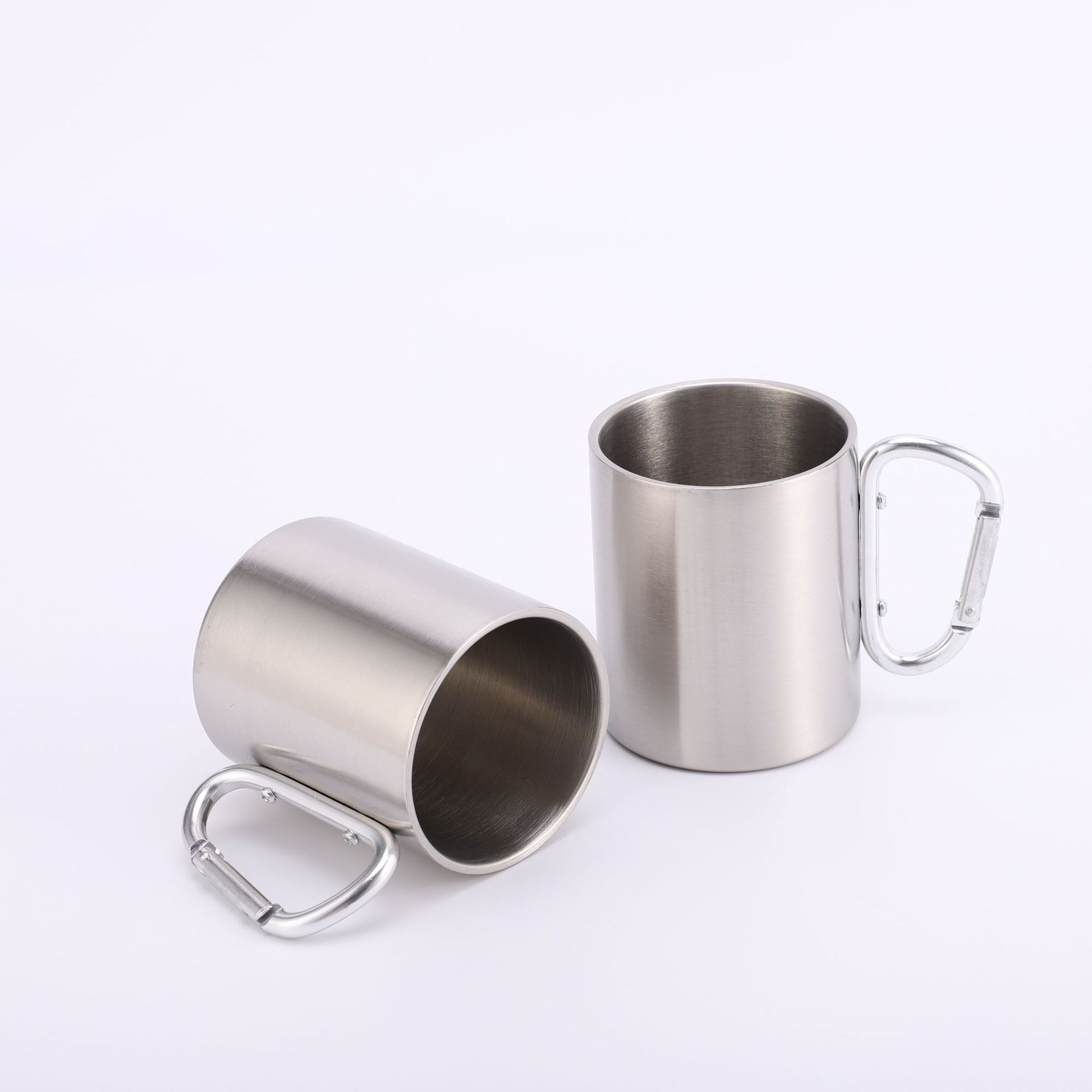 Wholesale of cross-border 304 stainless steel mini mugs with LIDS, handles, multi-functional and shock-resistant water cups pic 5