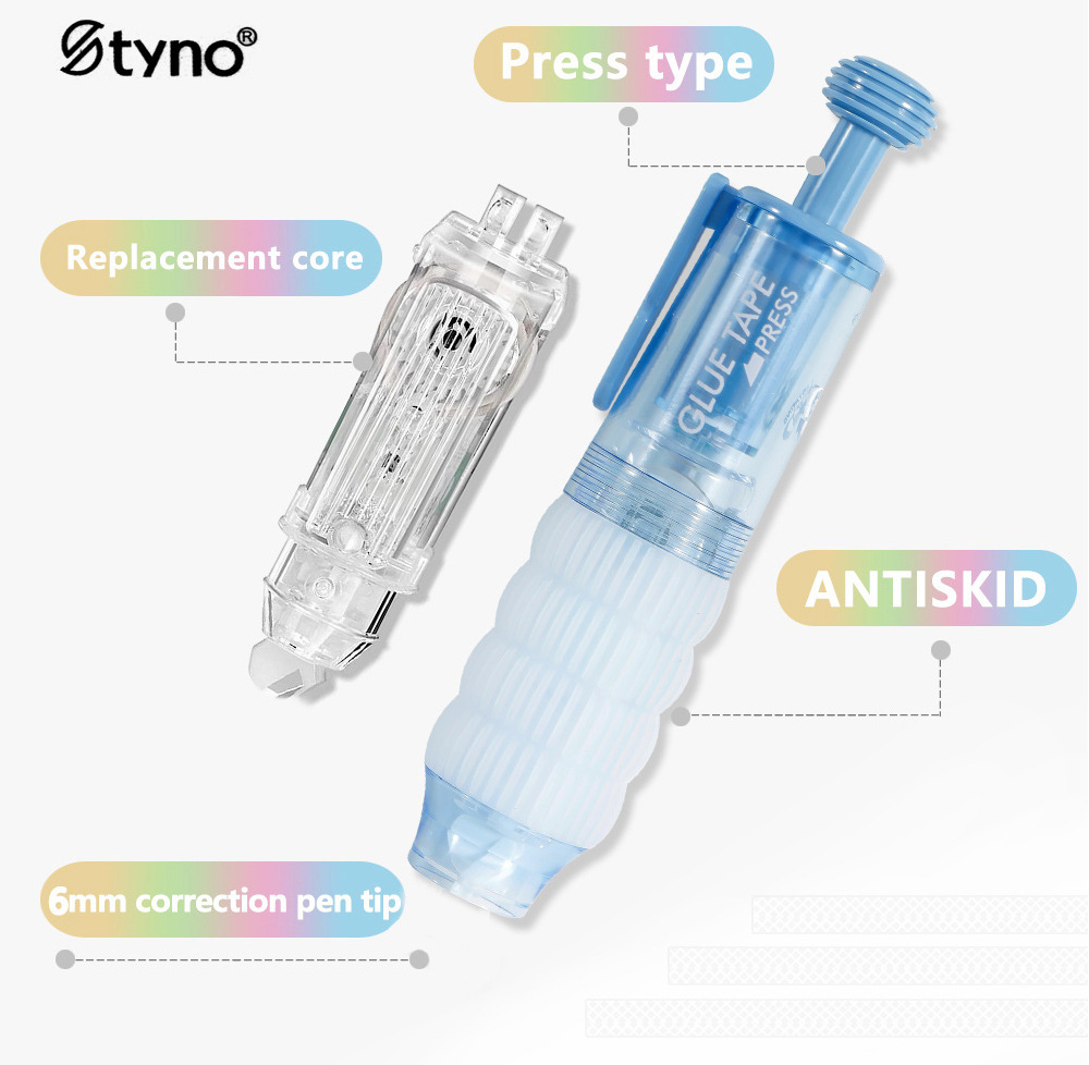 高颜值按动点点胶学生用黏贴双面胶手账diy点胶笔点状胶带批发详情7