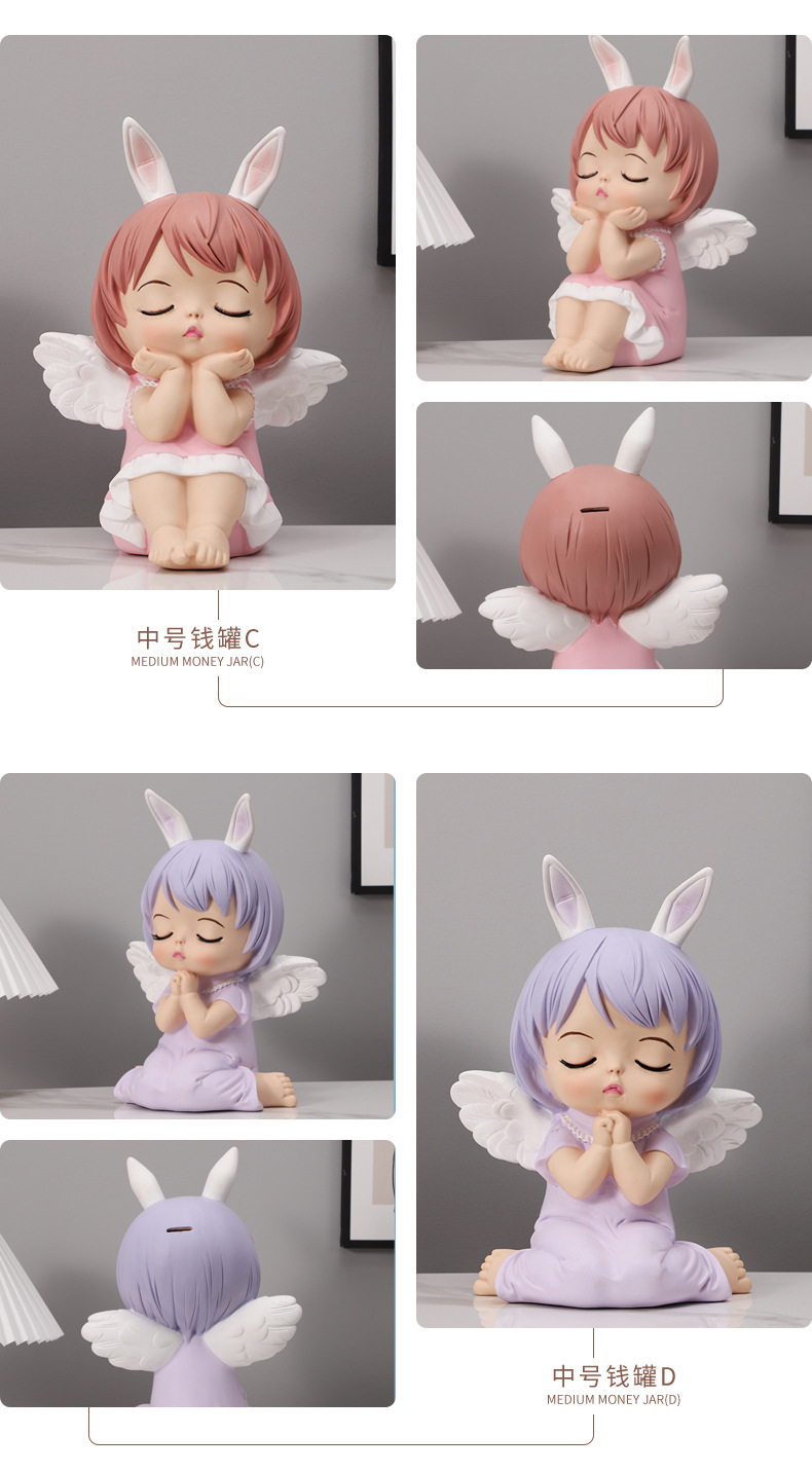 Cross-border new products: entrance hall desktop ornaments, home decorations, wedding gifts, home essentials, oversized Anne piggy bank pic 6