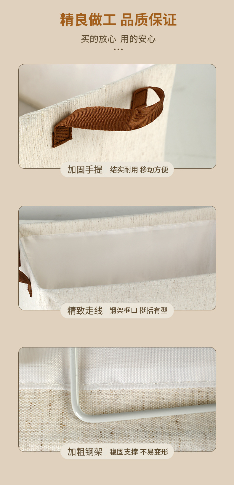 pp board Tianshan cotton foldable storage basket, batch release, pull-out storage box, fabric clothes storage and organization box, wardrobe pic 8